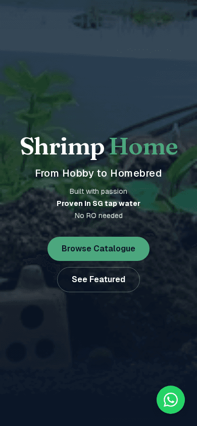 shrimphome.sg website built by IonicX AI